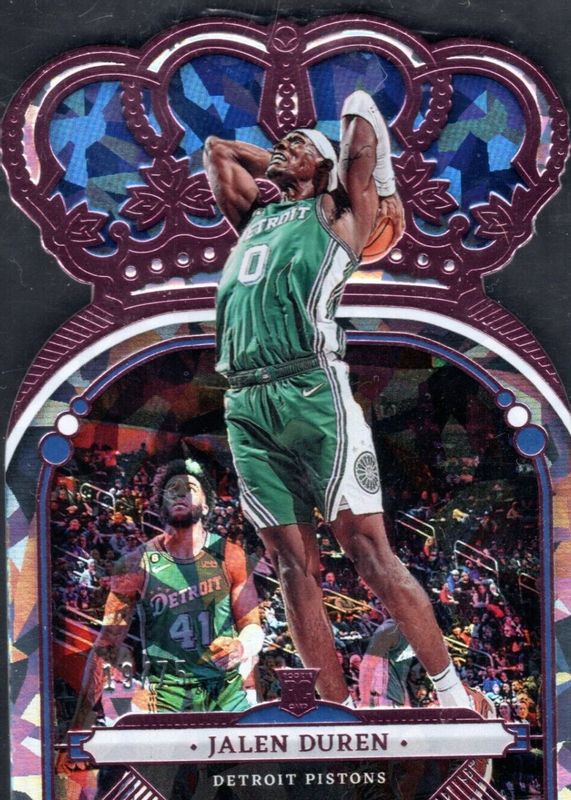 Jalen Duren 2022 Crown Royale #34 Pink Crystal /75 Rookie RAW