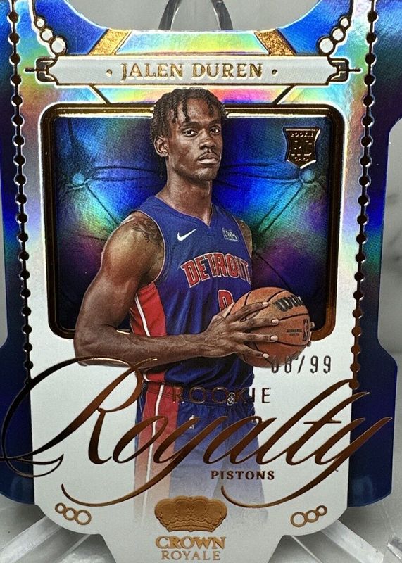 Jalen Duren 2022 Crown Royale #13 Rookie Royalty /99 Rookie RAW