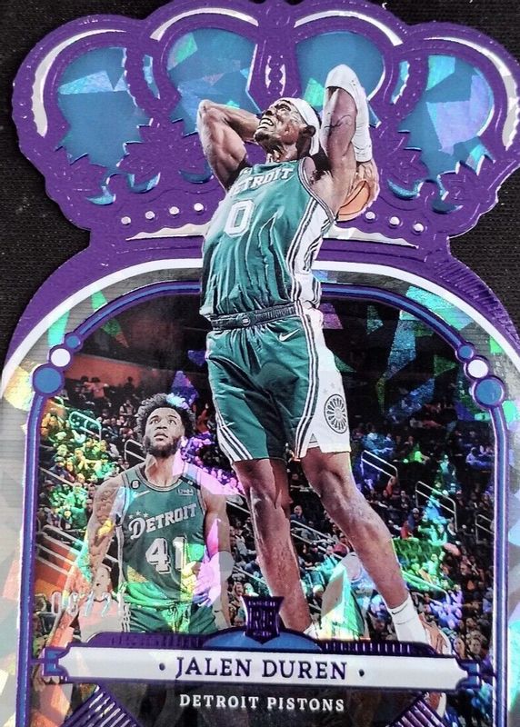 Jalen Duren 2022 Crown Royale #34 Purple Crystal /25 Rookie RAW