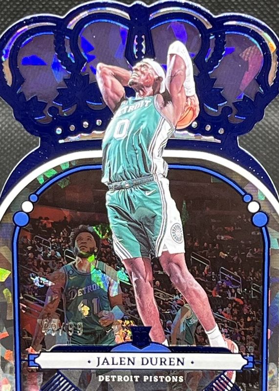 Jalen Duren 2022 Crown Royale #34 Blue Crystal /99 Rookie RAW