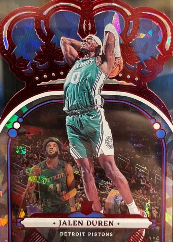 Jalen Duren 2022 Crown Royale #34 Red Crystal /49 Rookie RAW