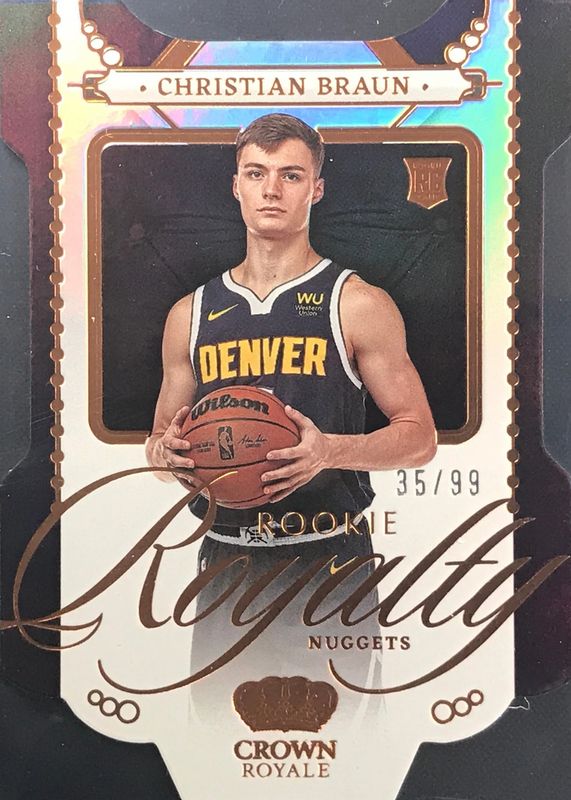 Christian Braun 2022 Crown Royale #21 Rookie Royalty /99 Rookie SGC 9.5