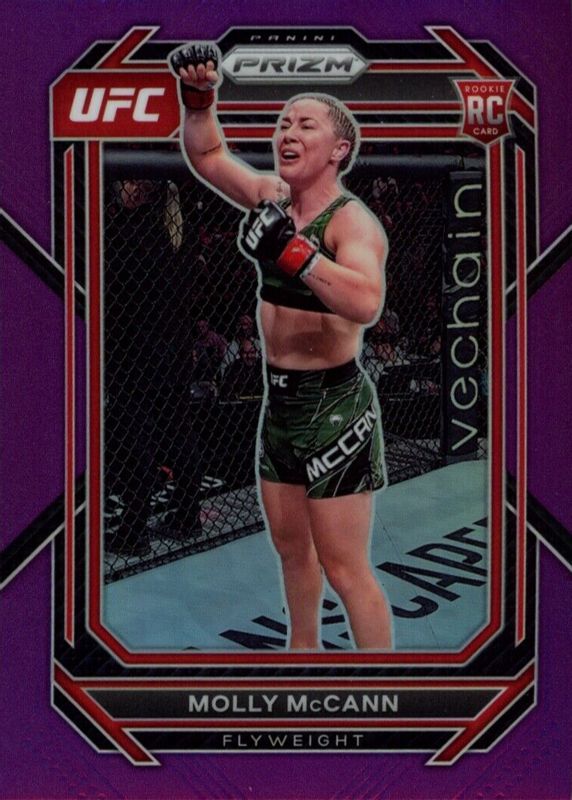 Molly McCann 2023 Prizm UFC #114 Purple /149 Rookie PSA 9