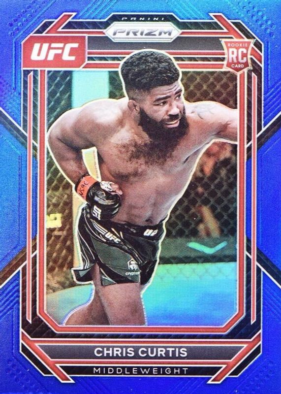 Chris Curtis 2023 Prizm UFC #105 Blue /175 Rookie RAW