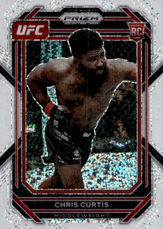 Chris Curtis 2023 Prizm UFC #105 White Sparkle /(SSP) Rookie PSA 10