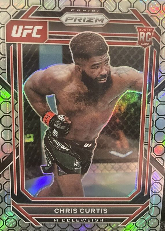 Chris Curtis 2023 Prizm UFC #105 Octagon /8 Rookie PSA 10