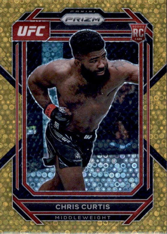 Chris Curtis 2023 Prizm UFC #105 Under Card Gold /10 Rookie SGC 10