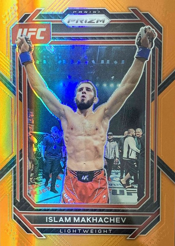 Islam Makhachev 2023 Prizm UFC #177 Orange /99 PSA 10