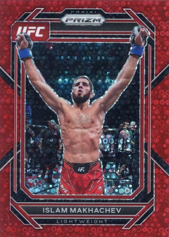 Islam Makhachev 2023 Prizm UFC #177 Under Card Red /99 PSA 10