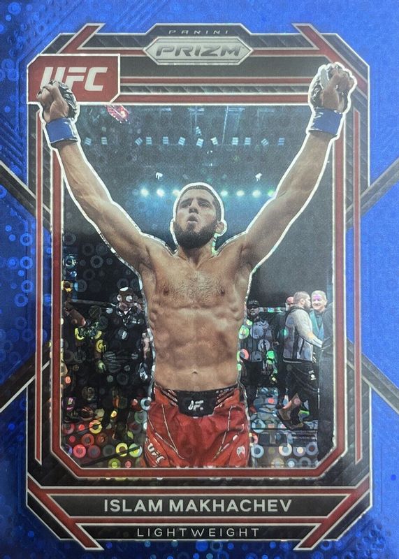 Islam Makhachev 2023 Prizm UFC #177 Under Card Blue /25 PSA 10