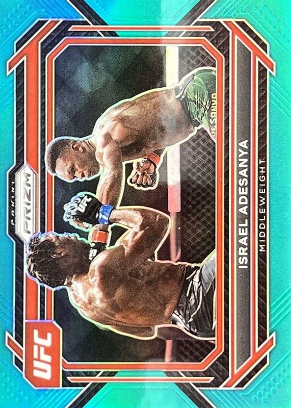 Israel Adesanya 2023 Prizm UFC #82 Teal /49 PSA 10