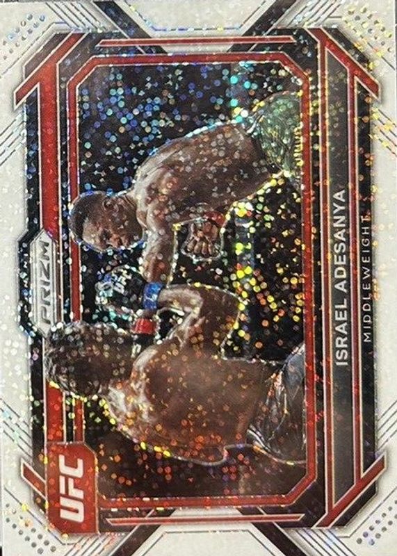 Israel Adesanya 2023 Prizm UFC #82 White Sparkle /(SSP) PSA 10