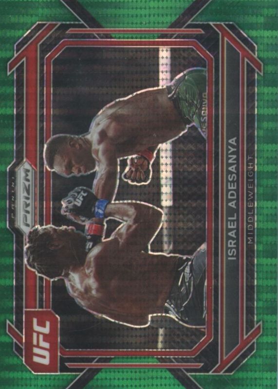 Israel Adesanya 2023 Prizm UFC #82 Green Pulsar /25 PSA 10