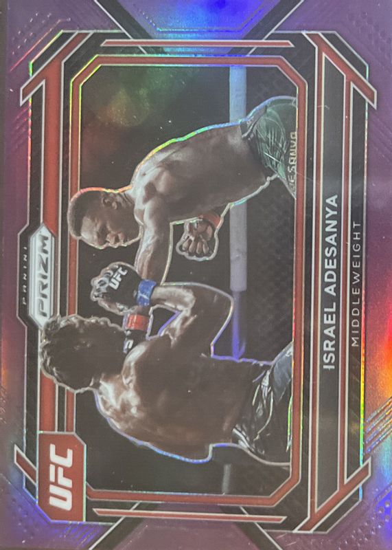 Israel Adesanya 2023 Prizm UFC #82 Purple /149 PSA 10