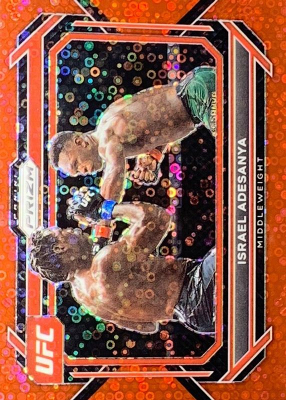 Israel Adesanya 2023 Prizm UFC #82 Under Card Red /99 PSA 10