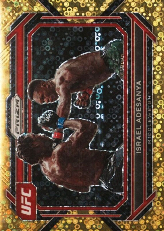 Israel Adesanya 2023 Prizm UFC #82 Under Card Gold /10 BGS 9