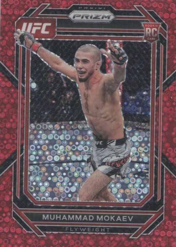 Muhammad Mokaev 2023 Prizm UFC #124 Under Card Red /99 Rookie PSA 10