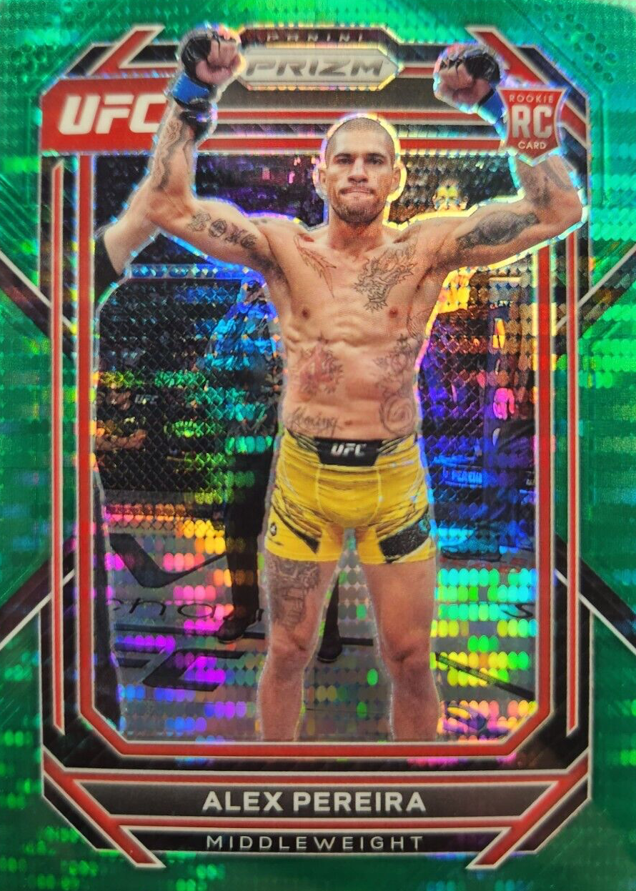 Alex Pereira 2023 Prizm UFC #111 Green Pulsar /25 Price Guide
