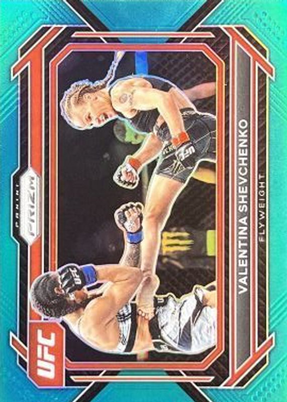 Valentina Shevchenko 2023 Prizm UFC #63 Teal /49 PSA 10