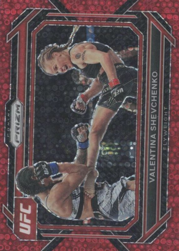 Valentina Shevchenko 2023 Prizm UFC #63 Under Card Red /99 SGC 10