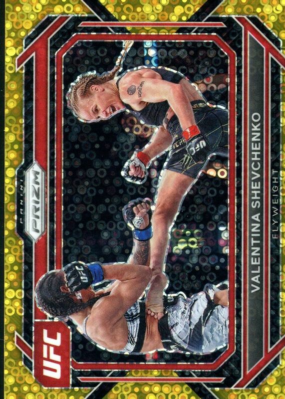 Valentina Shevchenko 2023 Prizm UFC #63 Under Card Gold /10 PSA 9