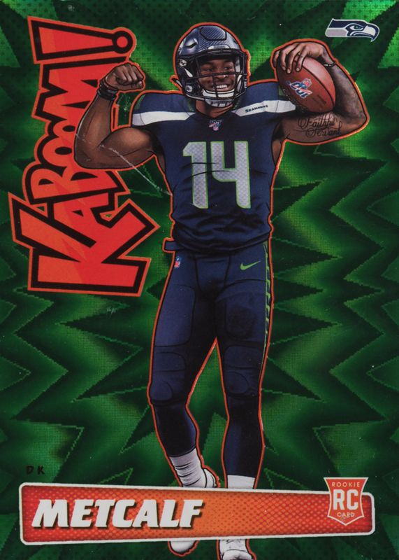 DK Metcalf 2019 Absolute #K-DK Kaboom! - Green (Hobby) /1 Rookie RAW