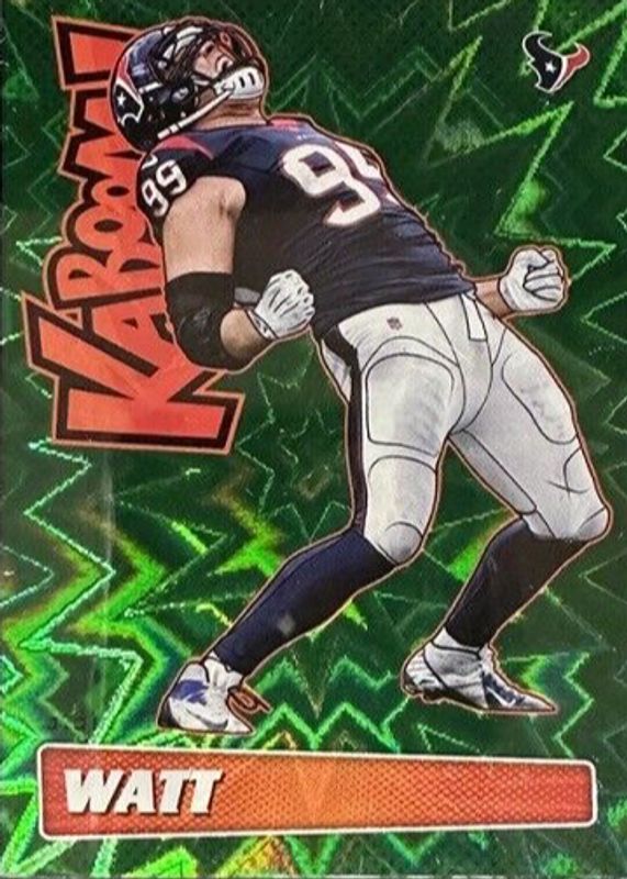 JJ Watt 2019 Absolute #K-JW Kaboom! - Green /1 PSA 10