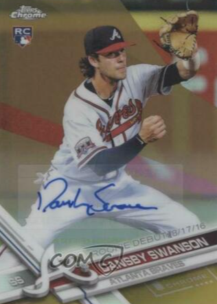 topps chrome DANSBY SWANSON 直筆サインカード 2024 Topps Cosmic Chrome - Autographs Dansby Swanson #CCA-DS