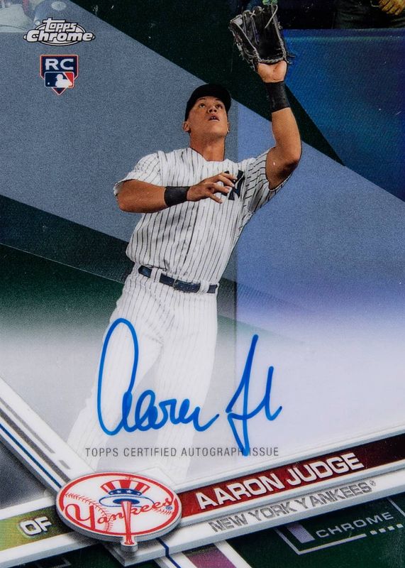 Aaron Judge 2017 Topps Chrome #RA-AJ Rookie Auto - Green Refractor /99 PSA 10