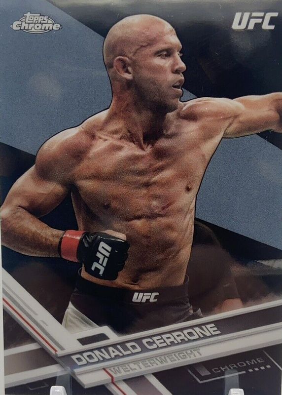 Donald Cerrone 2017 Topps Chrome UFC #37 Black Refractor /10 PSA 9