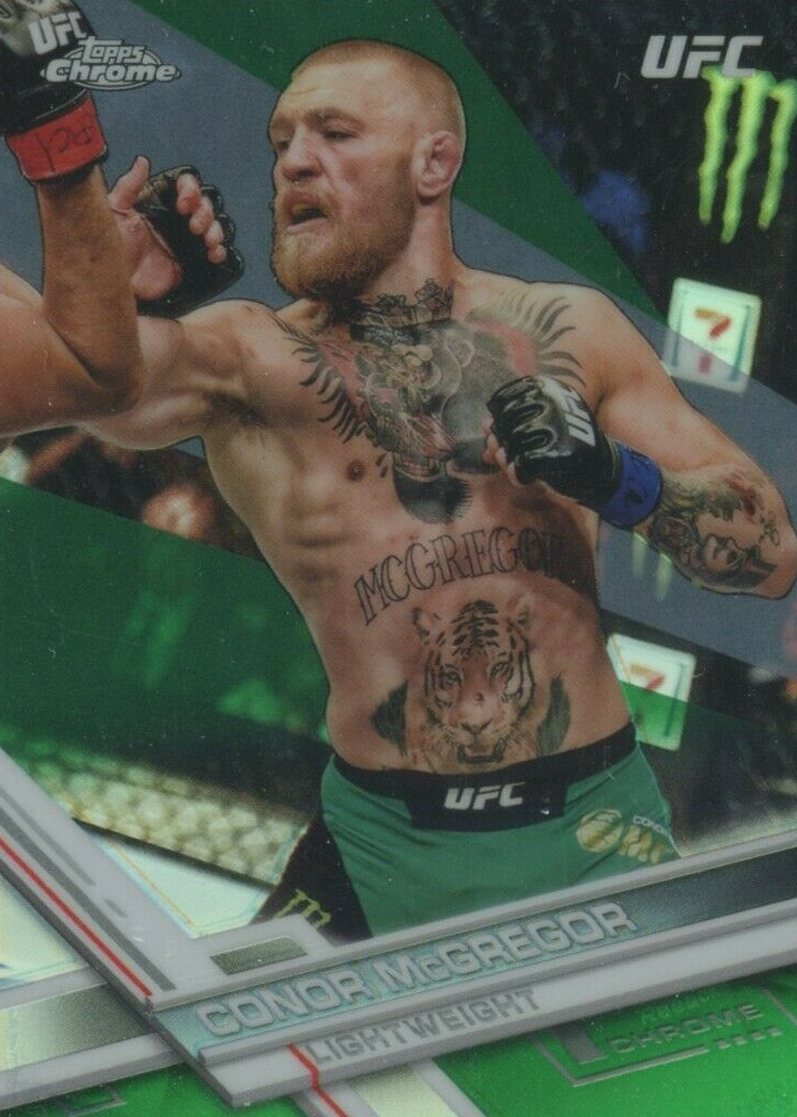 Conor McGregor 2017 Topps Chrome UFC #97 Green Refractor /99 Price