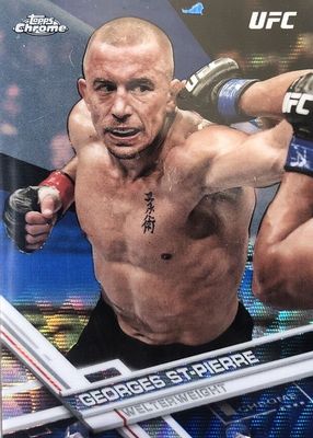 2017 Topps Chrome UFC #96 Blue Wave Refractor /75