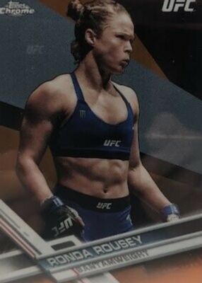 Ronda Rousey 2017 Topps Chrome UFC #98 Blue Wave Refractor