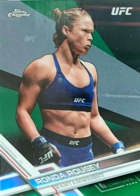 Ronda Rousey 2017 Topps Chrome UFC #98 Blue Wave Refractor