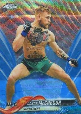 2018 Topps Chrome UFC #100 Blue Wave Refractor /75