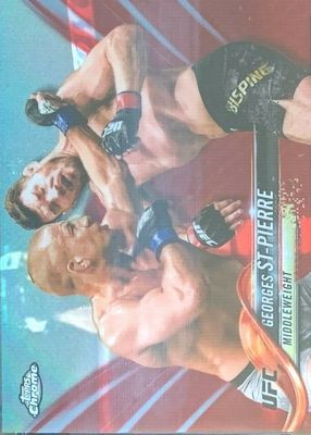 2018 Topps Chrome UFC #90 Red Refractor /5