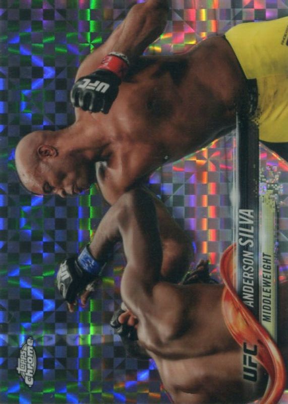 Anderson Silva 2018 Topps Chrome UFC #42 X-Fractor RAW