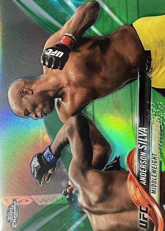 Anderson Silva 2018 Topps Chrome UFC #42 Green Refractor /99 SGC 10