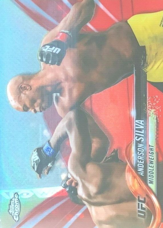 Anderson Silva 2018 Topps Chrome UFC #42 Red Refractor /5 PSA 10