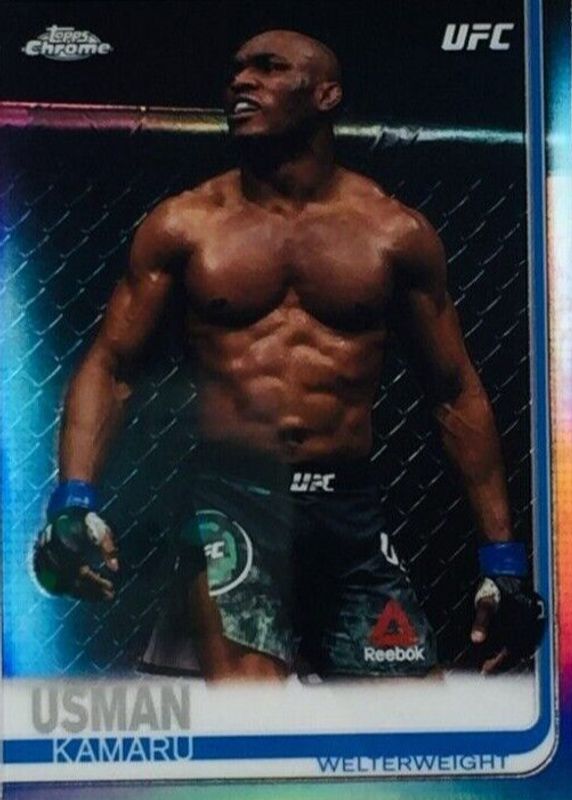 Kamaru Usman 2019 Topps Chrome UFC #14 Image Variation (Vertical) BGS 9