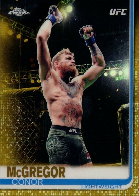 Conor McGregor 2019 Topps Chrome UFC #93 Gold Refractor /50 PSA 10