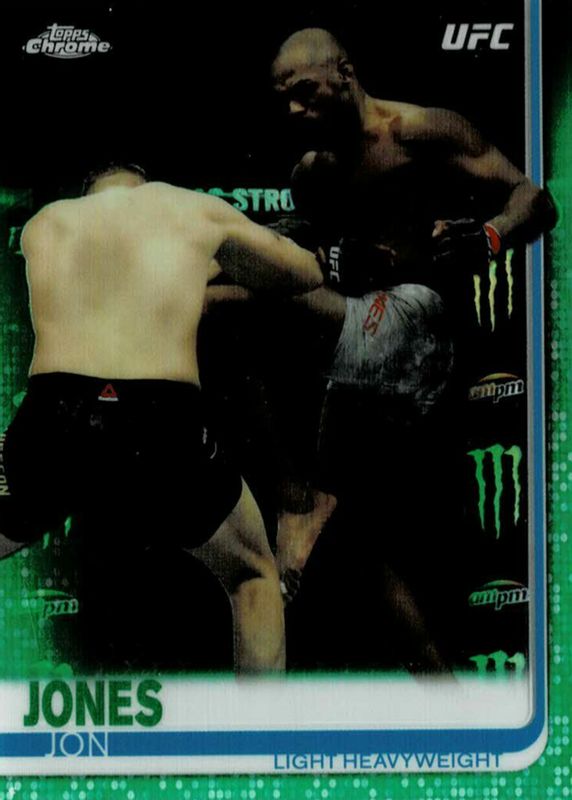 Jon Jones 2019 Topps Chrome UFC Green Refractor /99 RAW