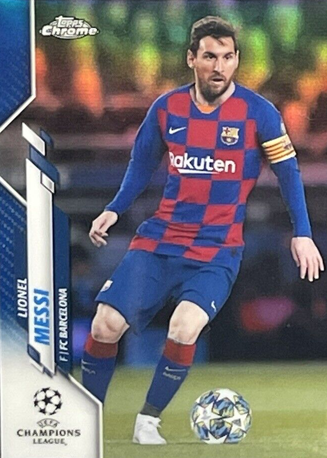 Lionel Messi 2019 Topps Chrome UEFA Champions League #1 Blue