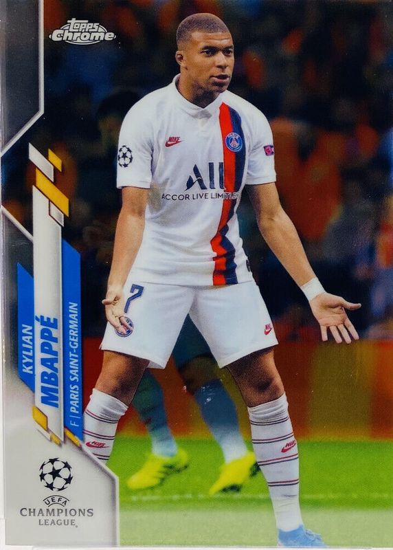 Kylian Mbappe 2019 Topps Chrome UEFA Champions League #26 Base PSA 8