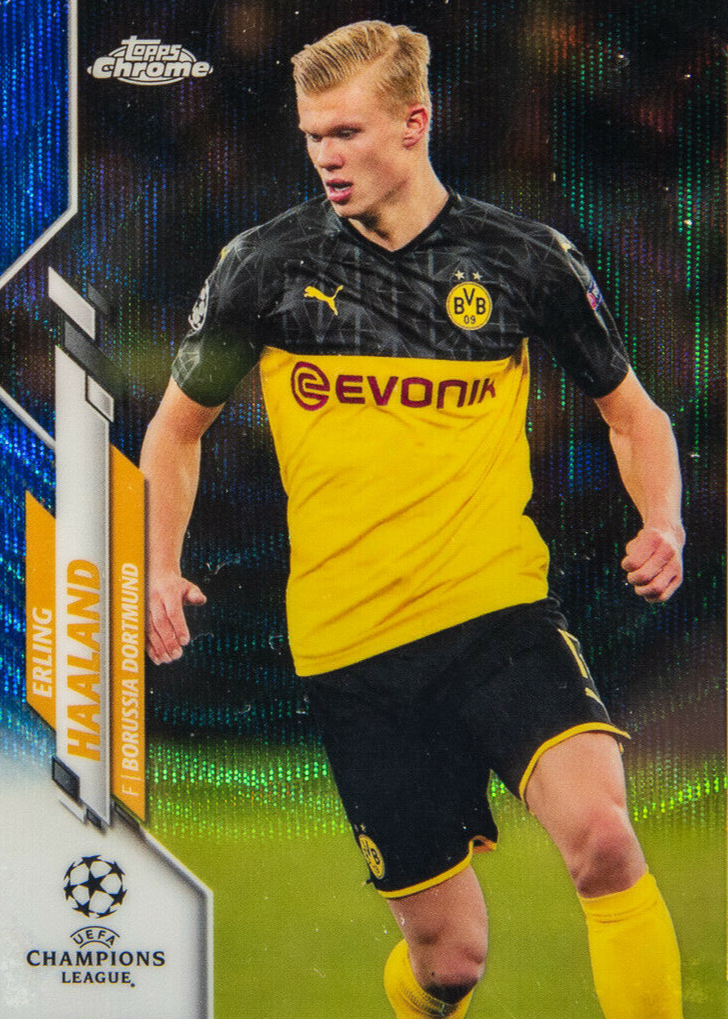 Erling Haaland 2019 Topps Chrome UEFA Champions League #74 Blue
