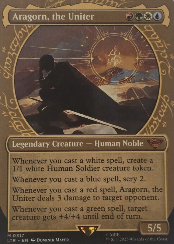 Aragorn, the Uniter 2023 The Lord of the Rings: Tales of Middle-Earth #317 Base Showcase SGC 9