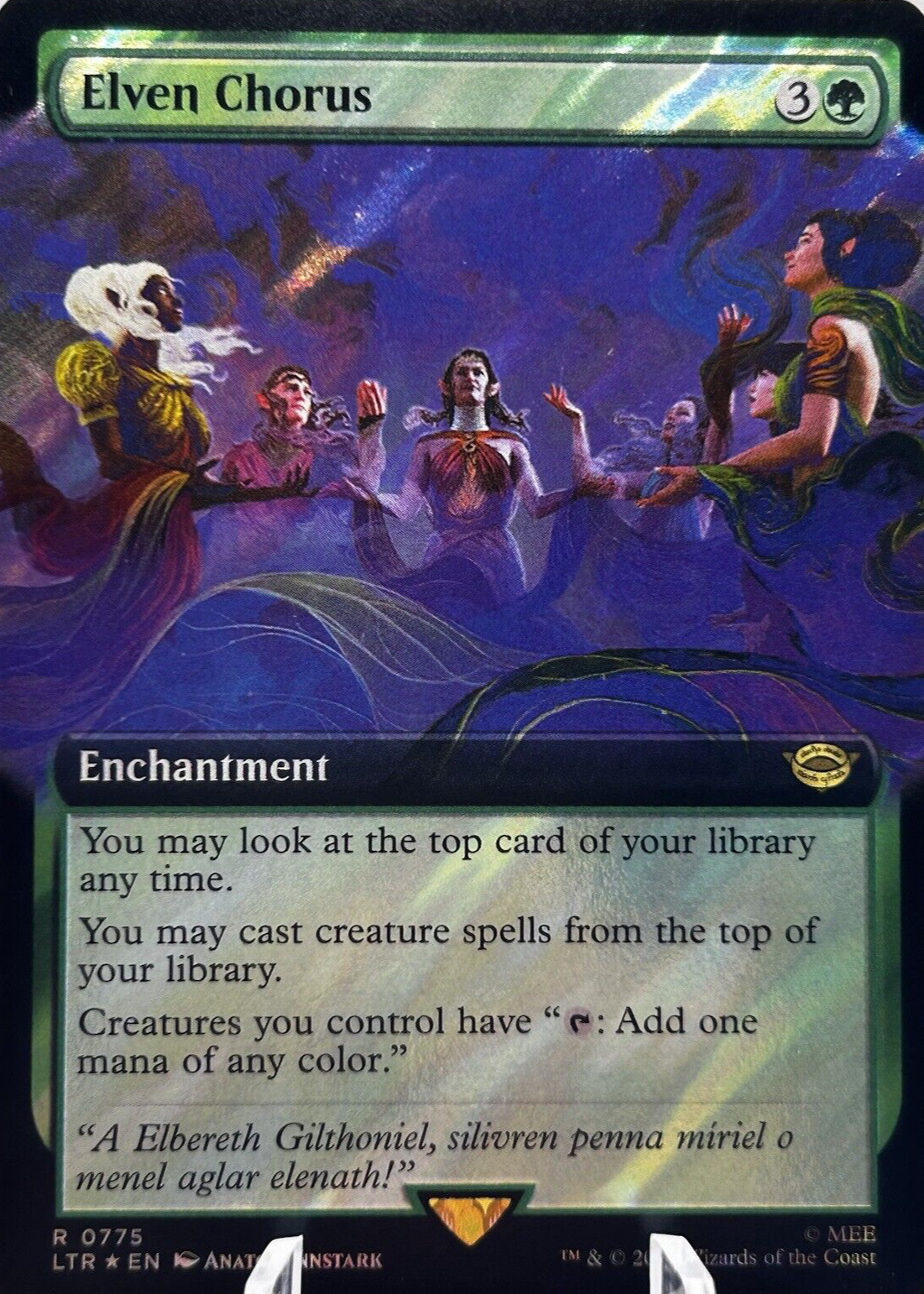 chorus cards mtg MTG. 4x Crawling Chorus. Foil. Phyrexia: All Will Be One. Pack Fresh create a 1/1 colorless Phyrexian Mite artifact creature token with toxic 1 and This creature cant block MTG Shrill Howler // Howling