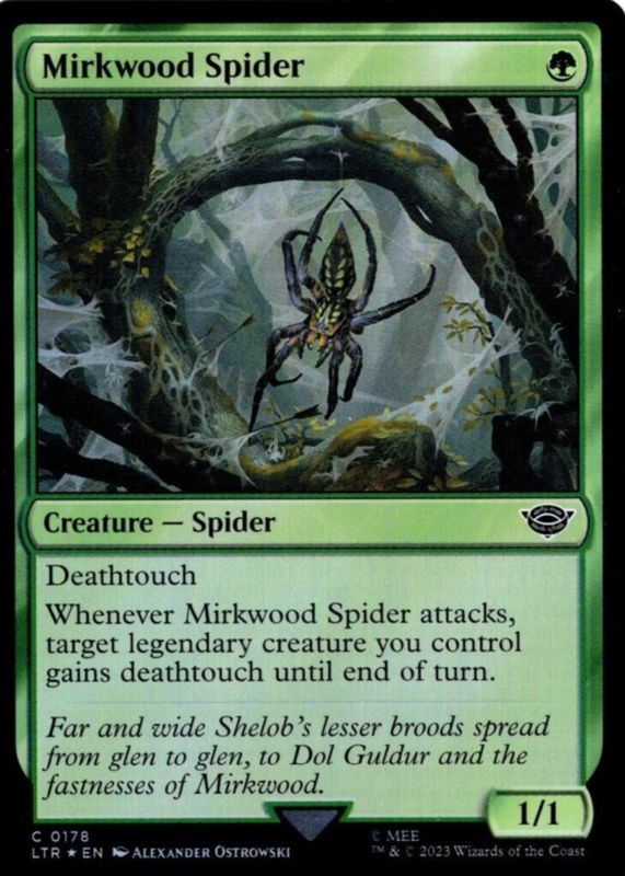 Mirkwood Spider 2023 The Lord of the Rings: Tales of Middle-Earth #178 Foil RAW TCG (LIGHTLY PLAYED)