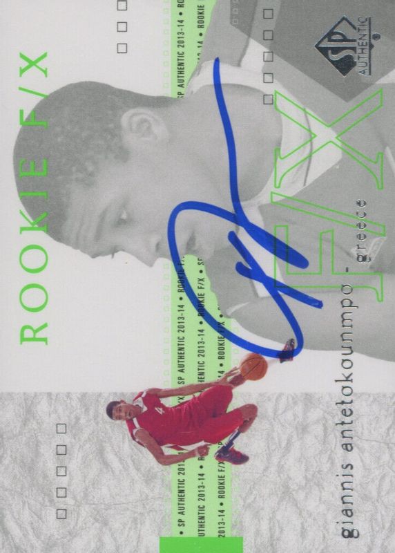 Giannis Antetokounmpo 2013 SP Authentic #91 2001-02 SP Rookie FX Autographs Rookie BGS 9.5