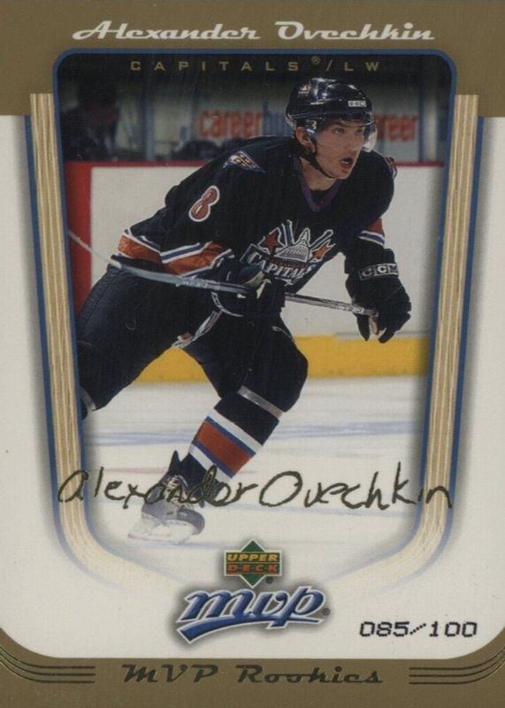 Alexander Ovechkin 2005 Upper Deck MVP #394 Gold /100 Rookie PSA 10